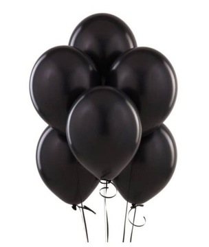 BALONY LATEKSOWE 23CM,OPAK.10SZT,CZARNE