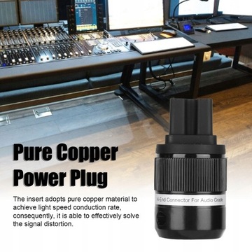 Вилка питания Monosaudio из чистой меди.