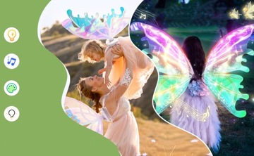 ELECTRIC FAIRY WINGS ELEKTRYCZNE SKRZYDŁA WRÓŻKI Z DIODAMI LED NA HALLOWEEN