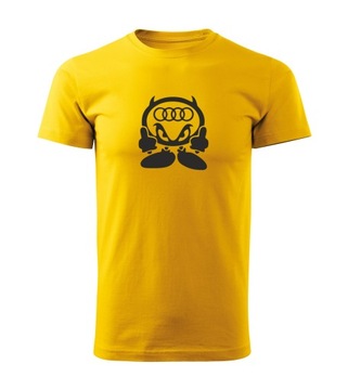 Koszulka T-shirt męska A83 AUDI TT R8 Q2 żółta rozm 3XL