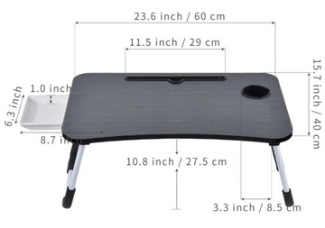 СКЛАДНОЙ СТОЛИК ДЛЯ НОУТБУКА, передвижная деревянная подставка + ЯЩИК