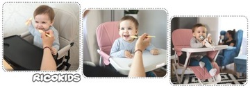 NUCO ДЕТСКИЙ КРЕСЛО ДЛЯ КОРМЛЕНИЯ, СКЛАДНОЙ, КОМПАКТНЫЙ, ПОДНОС ДЛЯ RICOKIDS