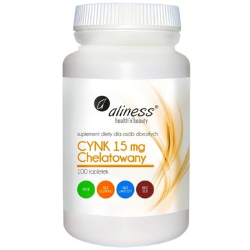 Cynk chelatowany 15mg 100 tabletek ALINESS