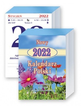 2022 Nowy Kalendarz Polski zdzierak zdzierany