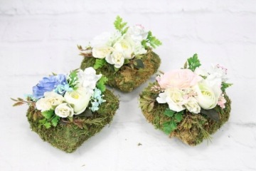 Ангел на могиле, украшение, композиция СЕРДЦЕ, кладбище