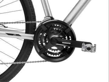 Кроссовый велосипед Romet ORKAN 4M рама 18 колес 28 серебристо-черная гидравлика