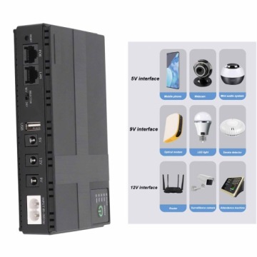 АВАРИЙНЫЙ ИСТОЧНИК ПИТАНИЯ МИНИ UPS 36W ДЛЯ КАМЕРЫ МАРШРУТИЗАТОРА 12V 9V 5V 10400MAH