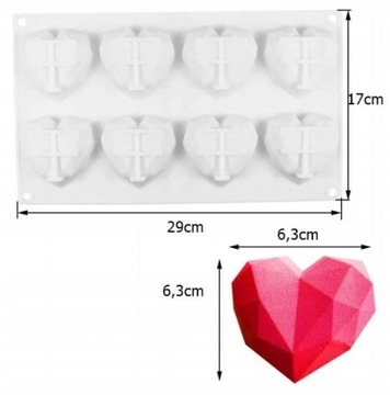 Силиконовая форма HEARTS форма для маффинов HEART MONOPORTION TECHNO MUFFIN