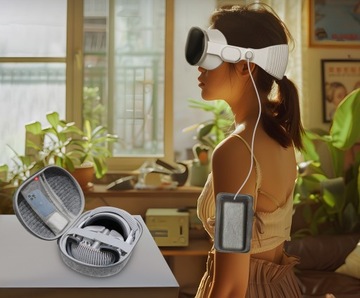 Набор 3 в 1, чехол-чемодан для очков VR, ремешок Apple Vision Pro