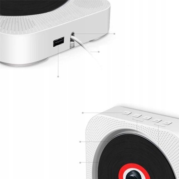 PRZENOŚNY ODTWARZACZ CD GŁOŚNIK BLUETOOTH USB