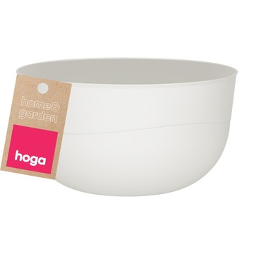 MISECZKA MISKA KUCHENNA PLASTIKOWA DO ŻYWNOŚCI Z POKRYWKĄ 1,2L 16CM BIAŁA