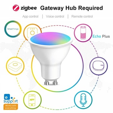 Умная светодиодная лампа ZigBee GU10 RGB 5 Вт с регулируемой яркостью Контрольные лампы EWelink APP
