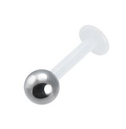 kolczyk do wargi labret kulka bioplast 1.2/8/2.5mm