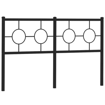 Metalowe wezgłowie, czarne, 140 cm