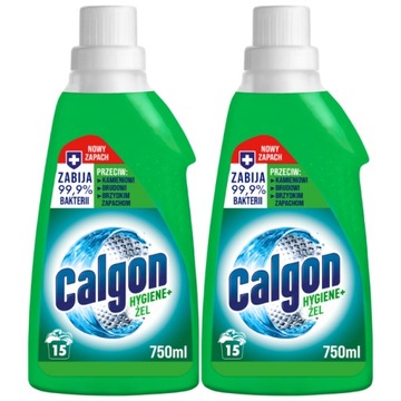 Стиральные машины Calgon Hygiene Plus с гелевым средством для удаления накипи 2x750