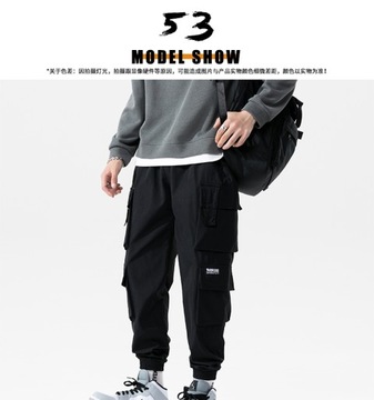 Men Sweatpants Hip Hop Streetwear Cargo Pants Spri