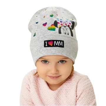 CZAPKA DLA DZIEWCZYNKI PODWÓJNA BAWEŁNA r 44 46