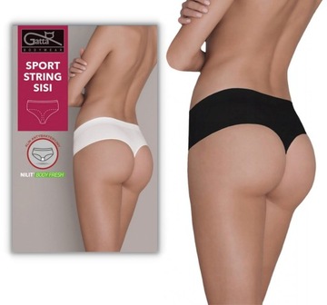 Stringi damskie Gatta SPORT STRING SISI bezszwowe M czarne