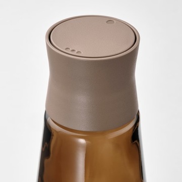 IKEA solniczka/pieprzniczka HALVTOM szkło/brązowy 12cm 2szt