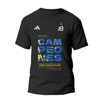 Koszulka adidas Campeón Split 2 Kings League 2023 czarny rozmiar XXL