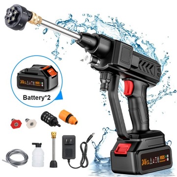 MYJKA CIŚNIENIOWA AKUMULATOROWA MOCNA 300W 30BAR + 2AKU
