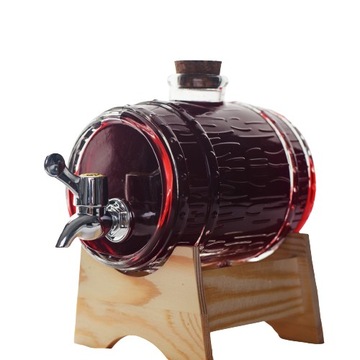 1,5L BECZUŁKA SZKLANA ANTAŁEK Z KRANIKIEM BIMBER