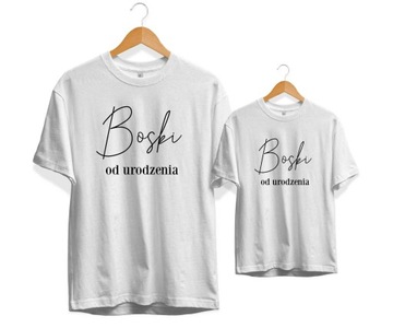 Koszulki dla Taty i Syna, Boski od urodzenia, Prezent dla Taty i Syna