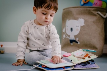 Маленькая сенсорная книжка, тихая книжка, Монтессори - Солнечная