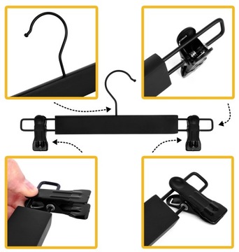 ДЕРЕВЯННЫЕ ВЕШАЛКИ ДЛЯ ЮБОК БРЮКИ ЗАЖИМ ЛЯГУШКИ ВЕШАЛКА ДЛЯ ЮБКИ 2 шт.