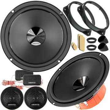 GŁOŚNIKI SAMOCHODOWE HERTZ DSK165.3 165MM DO FIAT GRANDE PUNTO + ADAPTERY