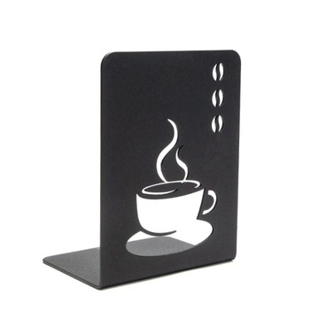 Podpórka do książek metalowa wzór FILIŻANKA KAWY