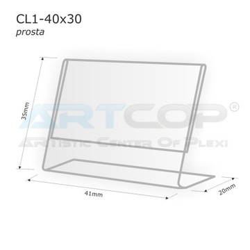 Прайс-лист из оргстекла, подставка для описания CL1-40x30, 10 шт.