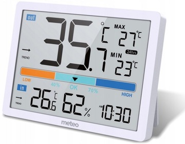 ПОГОДНАЯ СТАНЦИЯ ЦИФРОВОЙ ПОГОДНЫЙ ТЕРМОМЕТР ИЗМЕРИТЕЛЬ ВЛАЖНОСТИ ЧАСЫ