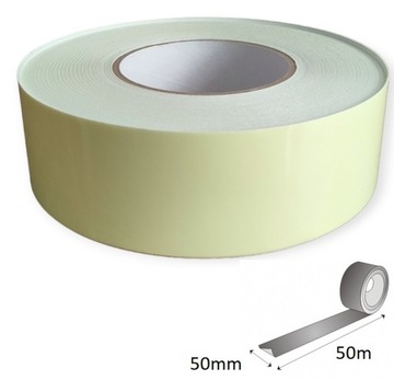 ЛЕНТА люминесцентная 50мм/50м ДЛЯ ЛЕСТНИЦ, светящаяся