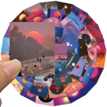 НАКЛЕЙКИ ДЛЯ НОУТБУКА НАКЛЕЙКИ BOM MIX SUNSET 50 шт.