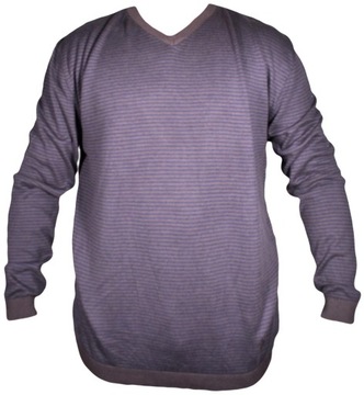 LEE sweter GREY STRIPED VNECK SWEAT _ 2XL