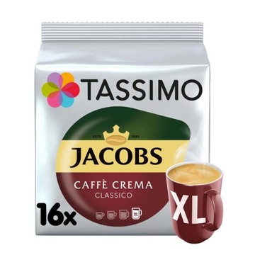 Kapsułki do ekspresu JACOBS TASSIMO kawa Caffe Crema Classico XL 16 szt
