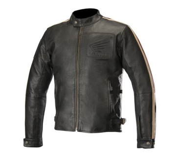 kurtka CHARLIE HONDA kolekcja, ALPINESTARS (czarny/kremowy/czerwony, rozm. M)