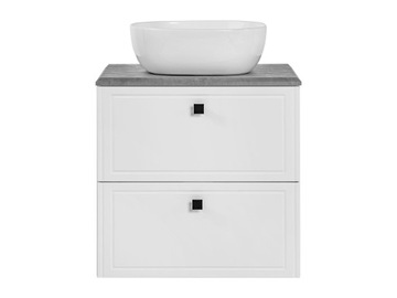 SZAFKA Z UMYWALKĄ I BLATEM 60 CM HAVANA WHITE