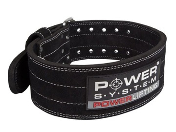 POWER-SYSTEM pas treningowy powerlifting do trójboju czarny L