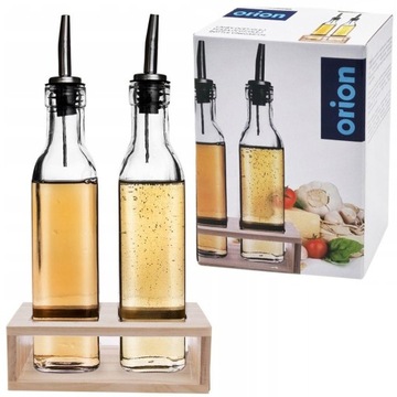 SZKLANE BUTELKI NA OLIWĘ OCET SOS Z DOZOWNIKIEM W STOJAKU 300 ML
