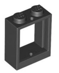 LEGO 60592 OKNO RAMA OKNA 1x2x2 czarne NOWE (1g)