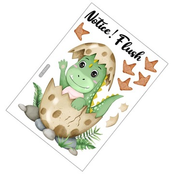НАКЛЕЙКА НА ТУАЛЕТ ДИНОЗАВР ДОМАШНИЙ ДЕКОР ГОРШОК
