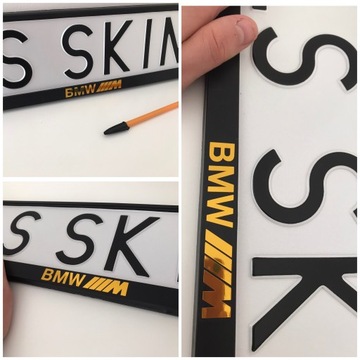 Рамка номерного знака BMW M power /2 шт.