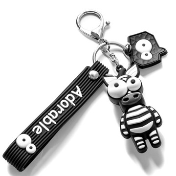 BRELOK ZEBRA z wielkimi oczami Przywieszki