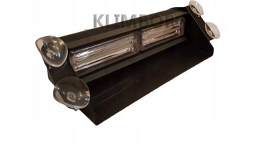 STROBOSKOP NIEBIESKI ŚWIATŁO OSTRZEGAWCZE COB ZA SZYBĘ NA PRZYLEPCE