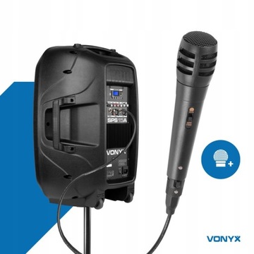 Nagłośnienie mobilne KOLUMNA15'' BT + statyw mic