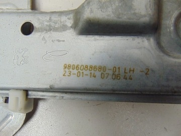 MECHANIZMUS OKNO LEVÝ ZADNÍ PEUGEOT 2008 1 2014R 9806082280 EVROPA