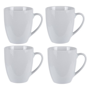 KOMPLET KUBKÓW białych 380ml 4 sztuki