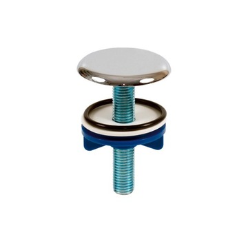 Korek, zaślepka do umywalki chromowana 48mm